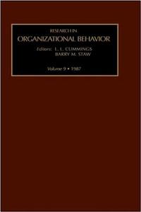 Research in Organizational Behavior di Barry Staw edito da ELSEVIER