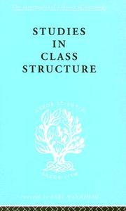 Studies Class Struct Ils 121 di G. D. H. Cole edito da Taylor & Francis Ltd