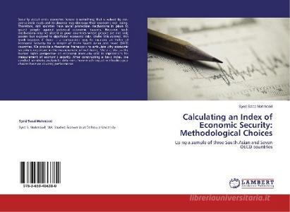 Calculating an Index of Economic Security: Methodological Choices di Syed Saad Mahmood edito da LAP LAMBERT Academic Publishing
