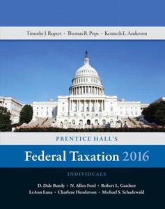 Prentice Hall's Federal Taxation 2016 Individuals Plus Myaccountinglab with Pearson Etext -- Access Card Package di Thomas R. Pope, Timothy J. Rupert, Kenneth E. Anderson edito da Prentice Hall