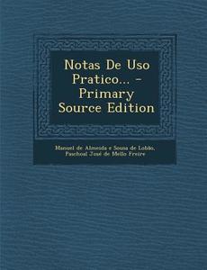 Notas de USO Pratico... edito da Nabu Press
