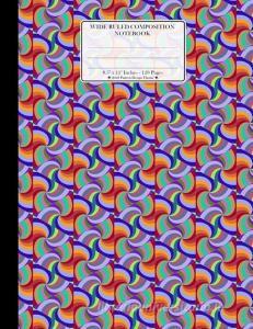 Wide Ruled Composition Notebook 8.5x 11. 120 Pages: Swirl Pattern Design Theme. di Ts Publishing edito da LIGHTNING SOURCE INC
