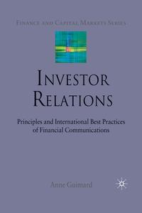 Investor Relations di Anne Guimard edito da Palgrave Macmillan