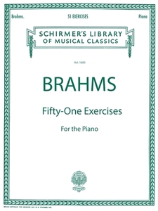 51 Exercises: Brahms - 51 Exercises Schirmer Library of Classics Volume 1600 Piano Solo edito da G SCHIRMER