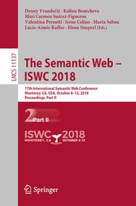 The Semantic Web - ISWC 2018 edito da Springer-Verlag GmbH
