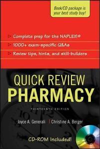Quick Review: Pharmacy di Joyce A. Generali, Christine A. Berger edito da Mcgraw-hill Education - Europe