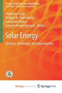 Solar Energy edito da Springer Nature B.V.