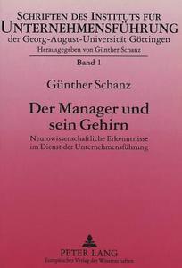 Der Manager und sein Gehirn di Günther Schanz edito da Lang, Peter GmbH