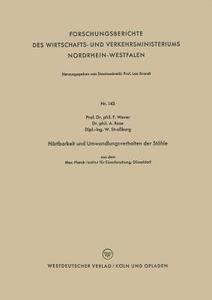 Härtbarkeit und Umwandlungsverhalten der Stähle di Franz Wever edito da VS Verlag für Sozialwissenschaften