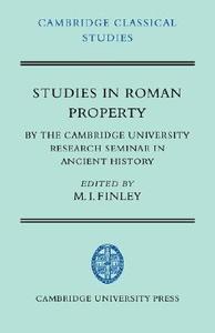 Studies in Roman Property edito da Cambridge University Press