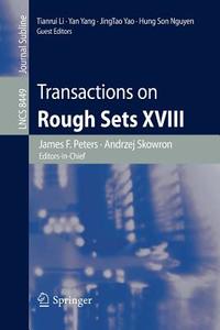 Transactions on Rough Sets XVIII edito da Springer Berlin Heidelberg