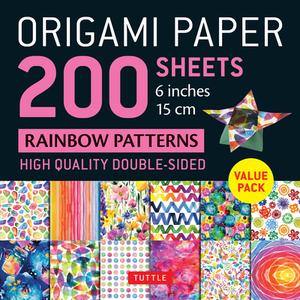 Origami Paper 200 Sheets Rainbow Patterns 6" (15 Cm) edito da Tuttle Publishing