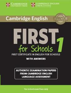 Cambridge English First 1 for Schools for Revised Exam from 2015 Student's Book with Answers edito da Cambridge University Press