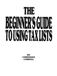 Beginners Guide to Lists di Carroll, Cornelius Carroll edito da Clearfield
