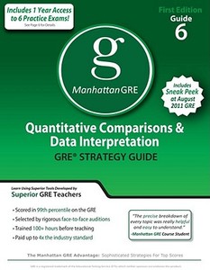 Quantitative Comparisons & Data Interpretation Gre Preparation Guide di Manhattan GRE, Manhattan GMAT edito da Mg Prep, Inc