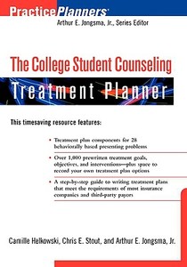 The College Student Counseling Treatment Planner di Camille Helkowski, Chris E. Stout, Arthur E. Jr. Jongsma edito da John Wiley & Sons