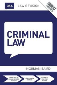 Q&A Criminal Law di Norman (Consultant Baird edito da Taylor & Francis Ltd
