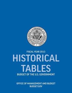 Historical Tables di Office of Management and Budget, Executive Office of the President edito da Books Express Publishing