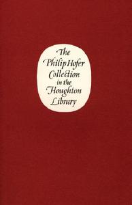 The Philip Hofer Collection in the Houghton Library di William H Bond edito da Harvard University Press