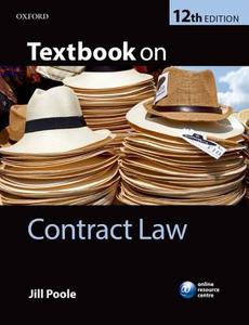 Textbook On Contract Law di Jill Poole edito da Oxford University Press