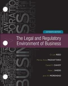 Loose-Leaf for Legal and Regulatory Environment di O. Lee Reed, Peter Shedd, Jere Morehead edito da McGraw-Hill Education