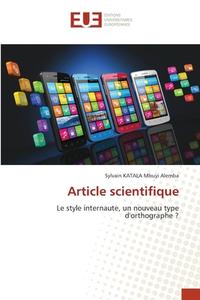 Article scientifique di Sylvain KATALA Mbuyi Alemba edito da Éditions universitaires européennes