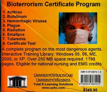 Bioterrorism Certificate Program di Daniel Farb, Professor Bruce Gordon edito da Universityofhealthcare