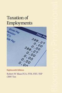 Taxation of Employments di Robert Maas edito da Bloomsbury Publishing PLC