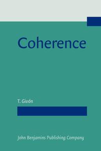 Coherence di T. Givon edito da John Benjamins Publishing Co