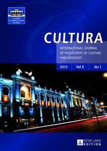 Cultura Vol. 10, No. 1 (2013) di Nicolae Rambu edito da Peter Lang Gmbh, Internationaler Verlag Der W