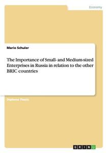 The Importance of Small- and Medium-sized Enterprises in Russia in relation to the other BRIC countries di Mario Schuler edito da GRIN Publishing