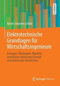 Elektrotechnische Grundlagen für Wirtschaftsingenieure di Reiner Johannes Schütt edito da Vieweg+Teubner Verlag
