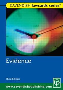 Cavendish: Evidence Lawcards 3/E di Routledge Chapman Hall, Routledge edito da Routledge Cavendish