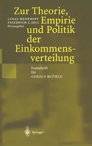 Zur Theorie, Empirie und Politik der Einkommensverteilung edito da Springer Berlin Heidelberg