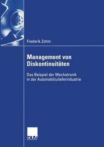 Management von Diskontinuitäten di Frederik Zohm edito da Deutscher Universitätsverlag
