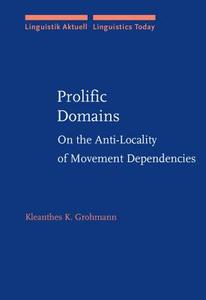 Prolific Domains di Kleanthes K. Grohmann edito da John Benjamins Publishing Co