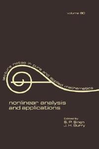 nonlinear analysis and applications di Singh edito da Taylor & Francis Inc