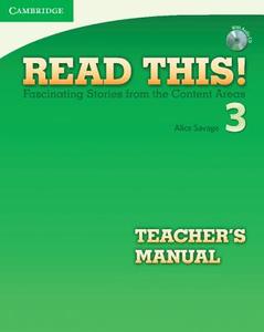 Savage, A: Read This! Level 3 Teacher's Manual with Audio CD di Alice Savage edito da Cambridge University Press