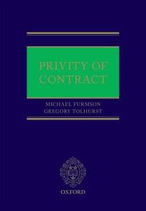 Privity of Contract di Michael Furmston edito da OUP Oxford