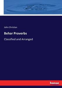 Behar Proverbs di John Christian edito da hansebooks