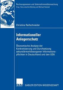 Informationeller Anlegerschutz di Christina Reifschneider edito da Deutscher Universitätsvlg