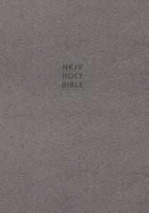 NKJV, Compact Single-Column Reference Bible, Cloth Over Board, Gray, Red Letter Edition, Comfort Print di Thomas Nelson edito da THOMAS NELSON PUB