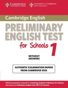 Cambridge Preliminary English Test for Schools 1 Student's Book without Answers di Cambridge ESOL edito da Cambridge University Press