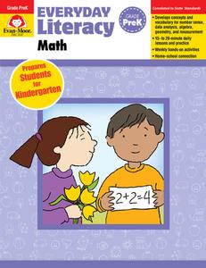 Everyday Literacy Math Grade Pre-K di Evan-Moor Educational Publishers edito da EVAN MOOR EDUC PUBL