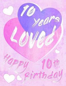 Happy 10th Birthday: 10 Years Loved, Show Your Love with This Sketchbook Perfect for Doodling, Drawing and Sketching. Wa di Level Up Designs, Karlon Douglas edito da INDEPENDENTLY PUBLISHED