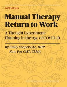 Manual Therapy Return to Work di Kate Fox, Emily Cooper edito da BAB