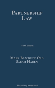 Partnership Law di Mark Blackett-Ord, Sarah Haren edito da Bloomsbury Publishing Plc