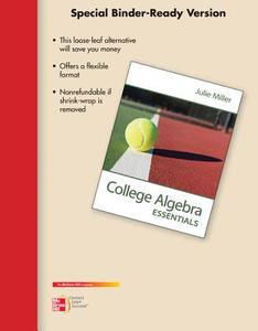 College Algebra Essentials di Julie Miller edito da McGraw-Hill Science/Engineering/Math