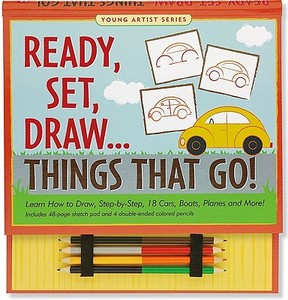 Ready, Set, Draw... Things That Go! [With Sketch Pad and 4 Colored Pencils] di Mara Conlon edito da Peter Pauper Press