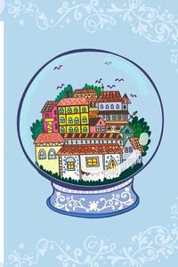 Snow Globe Town: Illustrated 6x9 Medium Dotted Bullet Journaling Notebook with Numbered Pages di Quipoppe Publications edito da Createspace Independent Publishing Platform